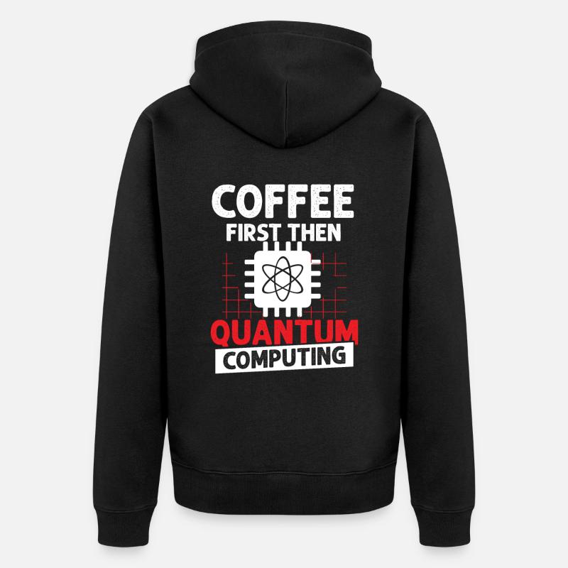 Quantenphysik Qubit - Unisex Premium Bio Zip Hoodie - Schwarz