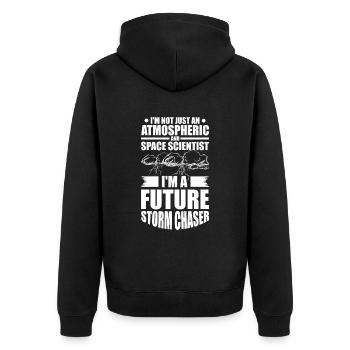 Météorologue Citation Cadeau Météorologie - Veste à capuche bio Premium Unisexe - noir - Dos - Nico (187cm)