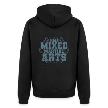 MMA Arts Martiaux Mixtes Sport Cage - Veste à capuche bio Premium Unisexe - noir - Dos - Nico (187cm)