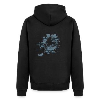 Poing avec gant MMA Arts martiaux mixtes - Veste à capuche bio Premium Unisexe - noir - Dos - Nico (187cm)