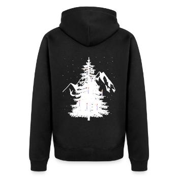 Noël Noël Autriche Montagnes Alpes enneigées - Veste à capuche bio Premium Unisexe - noir - Dos - Nico (187cm)