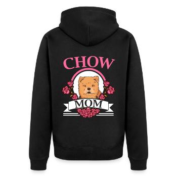 Chow Mom Propriétaire de chien Amoureux des chiots Paw Love Doggy Pup - Veste à capuche bio Premium Unisexe - noir - Dos - Nico (187cm)