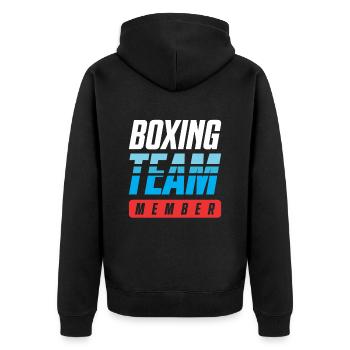 Équipe de boxe - Veste à capuche bio Premium Unisexe - noir - Dos - Nico (187cm)