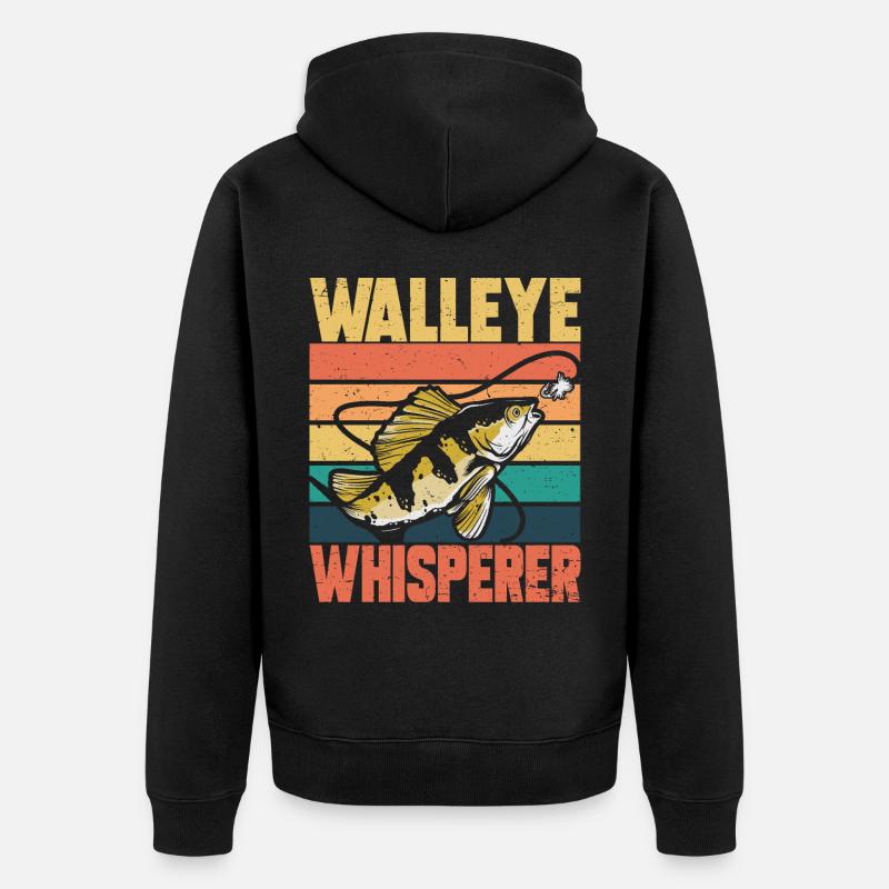 Pikeperch Whisperer - Veste à capuche bio Premium Unisexe - noir