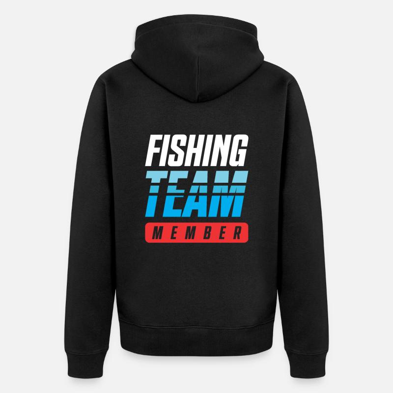 Équipe de pêche - Veste à capuche bio Premium Unisexe - noir