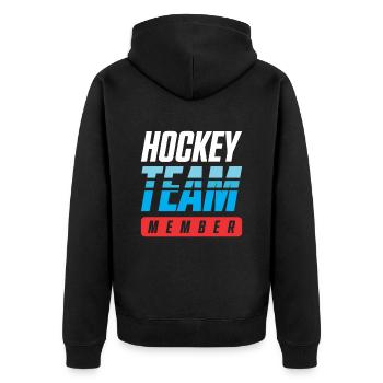 Équipe de hockey - Veste à capuche bio Premium Unisexe - noir - Dos - Nico (187cm)