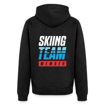 Équipe de ski - Veste à capuche bio Premium Unisexe - noir - Dos - Nico (187cm)