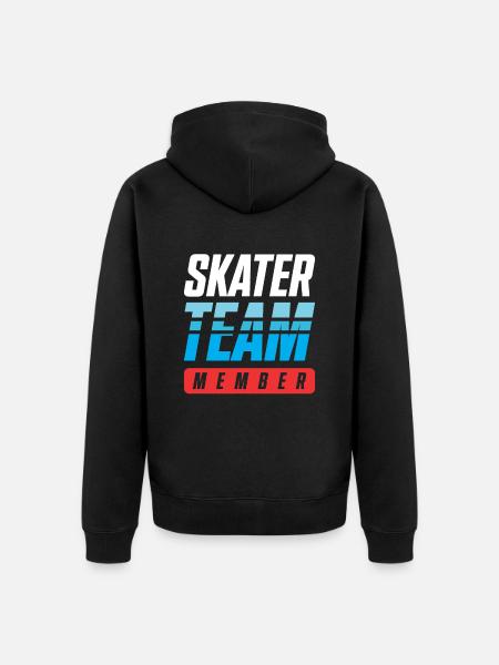 Skater Team - Unisex Premium Organic Zip Hoodie - black