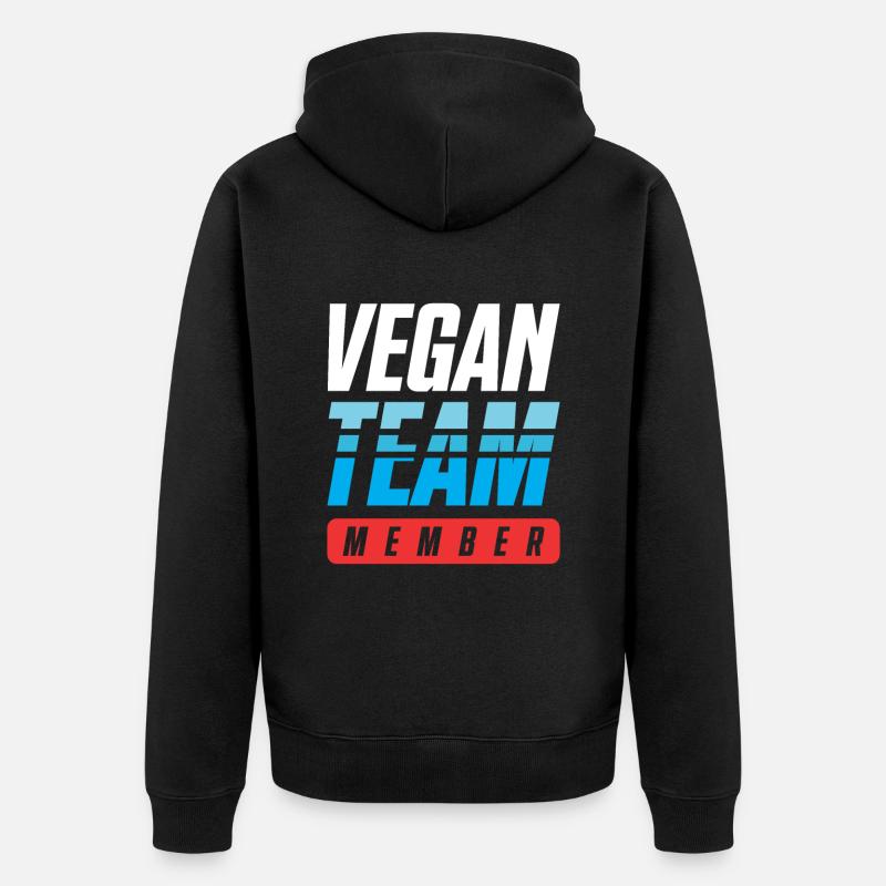 Équipe végétalienne - Veste à capuche bio Premium Unisexe - noir