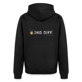 jng diff tilter tilted gaming - Unisex Premium Organic Zip Hoodie - black - Back - Nico (187cm)
