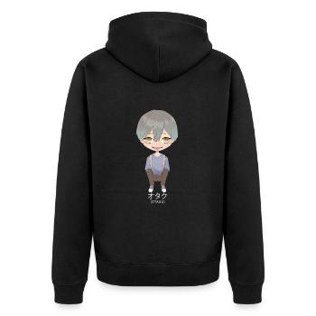 Otaku Anime Garçon - Veste à capuche bio Premium Unisexe - noir - Dos - Nico (187cm)