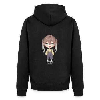 Otaku Anime Girl - Veste à capuche bio Premium Unisexe - noir - Dos - Nico (187cm)