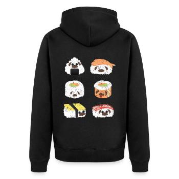 Carlin Propriétaire Chien Amoureux Puppy Paw Love Foodie - Veste à capuche bio Premium Unisexe - noir - Dos - Nico (187cm)