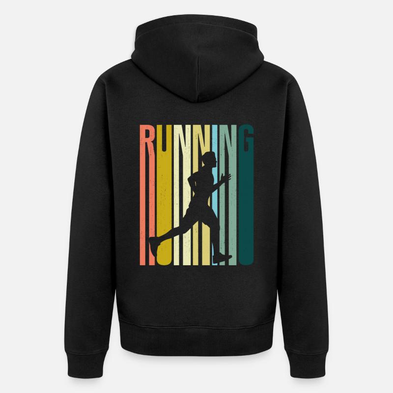 Running Runner Semi-Marathon - Veste à capuche bio Premium Unisexe - noir