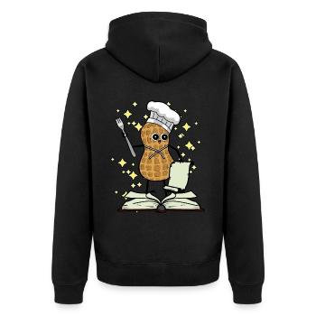 Fantasy Peanut Cook Kids Birthday Gift - Unisex Premium Organic Zip Hoodie - black - Back - Nico (187cm)