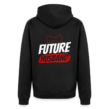 Future Husband Wedding Groom Party - Veste à capuche bio Premium Unisexe - noir - Dos - Nico (187cm)