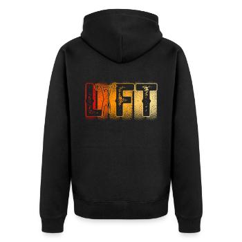Lift Workout Haltérophilie Gym Haltérophile - Veste à capuche bio Premium Unisexe - noir - Dos - Nico (187cm)