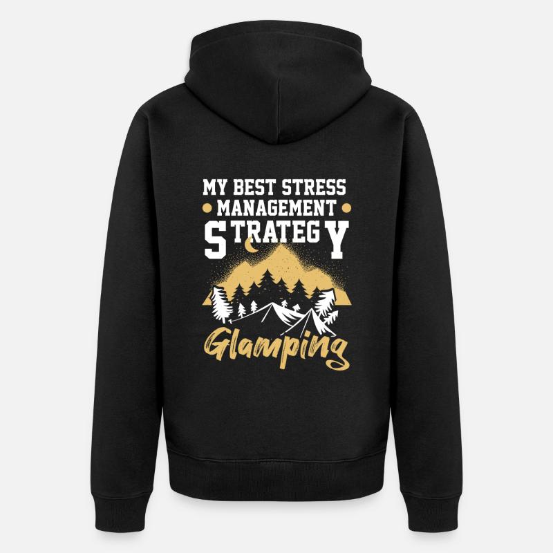 Glamping Camping Glamper - Veste à capuche bio Premium Unisexe - noir