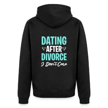 Adultère nouvellement divorcé Divorcé - Veste à capuche bio Premium Unisexe - noir - Dos - Nico (187cm)