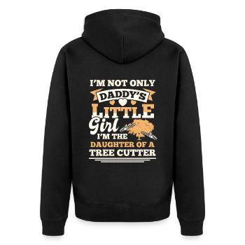 Arborist Baumkletterer Arboriculturist - Unisex Premium Bio Zip Hoodie - Schwarz - Hinten - Nico (187cm)