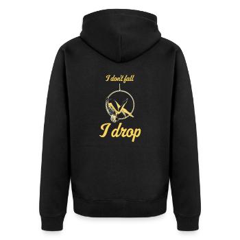 Aerial Silks I acrobatics dancer yoga design for - Unisex Premium Organic Zip Hoodie - black - Back - Nico (187cm)