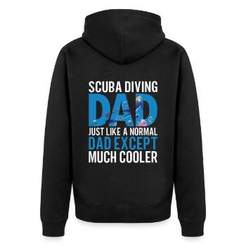 Sporttauchen Geschenk Unterwasser Sporttaucher - Unisex Premium Bio Zip Hoodie - Schwarz - Hinten - Nico (187cm)