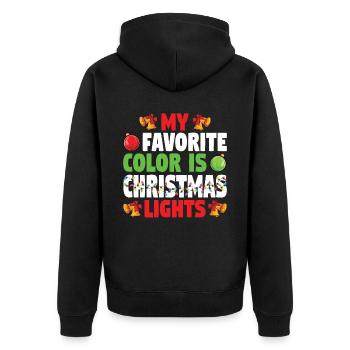 Ma couleur préférée est les lumières de Noël Weihnachten - Veste à capuche bio Premium Unisexe - noir - Dos - Nico (187cm)