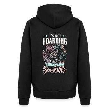 It's not hoarding if it's mussels - Unisex Premium Organic Zip Hoodie - black - Back - Nico (187cm)