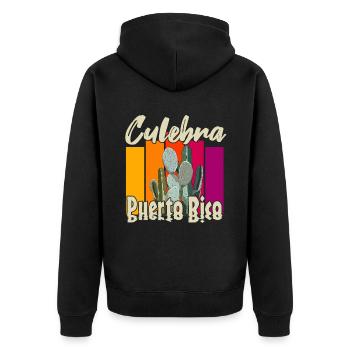 Culebra Porto Rico - Veste à capuche bio Premium Unisexe - noir - Dos - Nico (187cm)