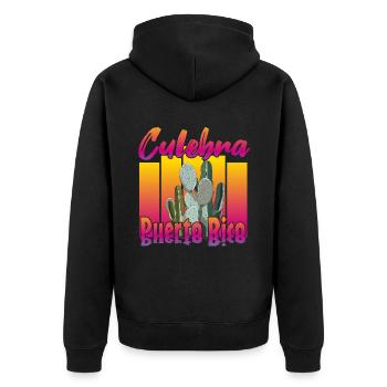 Culebra Porto Rico - Veste à capuche bio Premium Unisexe - noir - Dos - Nico (187cm)