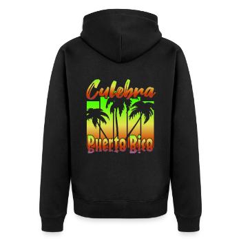 Culebra Porto Rico - Veste à capuche bio Premium Unisexe - noir - Dos - Nico (187cm)