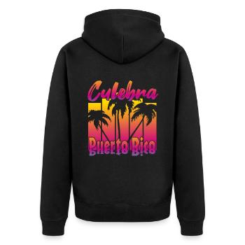 Culebra Porto Rico - Veste à capuche bio Premium Unisexe - noir - Dos - Nico (187cm)