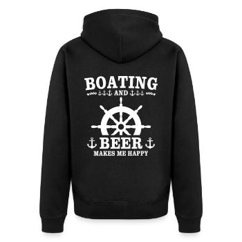 Capitaine Beer - Veste à capuche bio Premium Unisexe - noir - Dos - Nico (187cm)