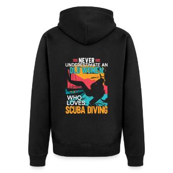 Cadeau de plongée sous-marine Plongeur sous-marin - Veste à capuche bio Premium Unisexe - noir - Dos - Nico (187cm)