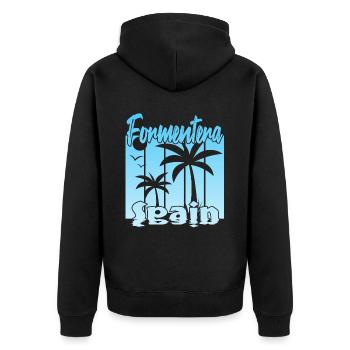 Formentera Espagne - Veste à capuche bio Premium Unisexe - noir - Dos - Nico (187cm)