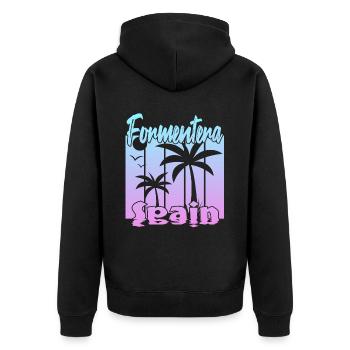 Formentera Espagne - Veste à capuche bio Premium Unisexe - noir - Dos - Nico (187cm)