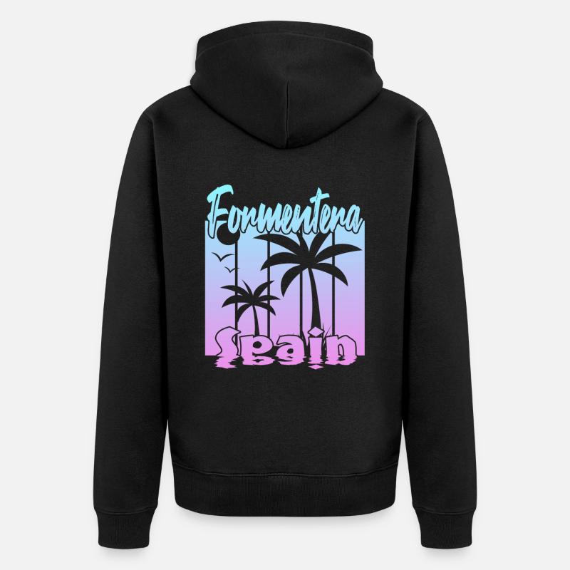 Formentera Espagne - Veste à capuche bio Premium Unisexe - noir