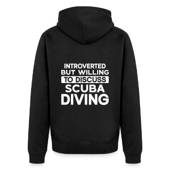 Sporttauchen Geschenk Unterwasser Sporttaucher - Unisex Premium Bio Zip Hoodie - Schwarz - Hinten - Nico (187cm)
