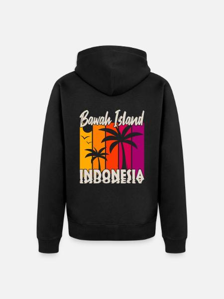 Pulau Bawah Indonésie - Veste à capuche bio Premium Unisexe - noir