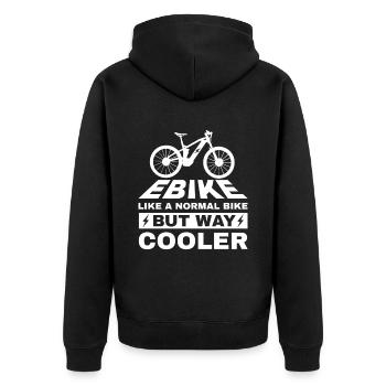 EBike comme un vélo normal mais beaucoup plus cool - Veste à capuche bio Premium Unisexe - noir - Dos - Nico (187cm)