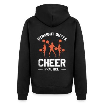 Straight Outta Cheer Practice Design pour - Veste à capuche bio Premium Unisexe - noir - Dos - Nico (187cm)