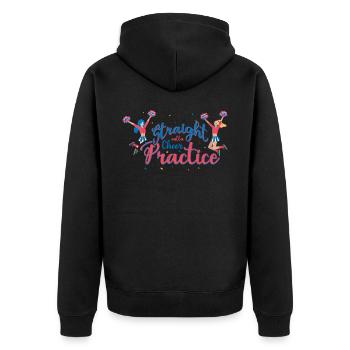 Straight Outta Cheer Practice pour les pom-pom girls - Veste à capuche bio Premium Unisexe - noir - Dos - Nico (187cm)