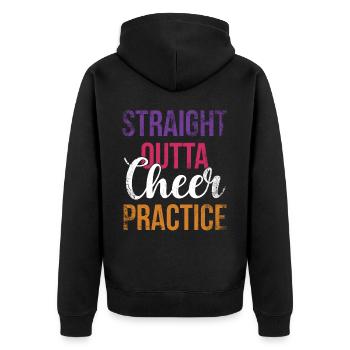 Straight Outta Cheer Practice pour les pom-pom girls - Veste à capuche bio Premium Unisexe - noir - Dos - Nico (187cm)