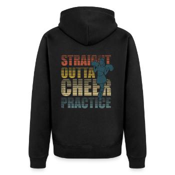 Straight Outta Cheer Practice pour les pom-pom girls - Veste à capuche bio Premium Unisexe - noir - Dos - Nico (187cm)