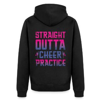 Straight Outta Cheer Practice pour les pom-pom girls - Veste à capuche bio Premium Unisexe - noir - Dos - Nico (187cm)