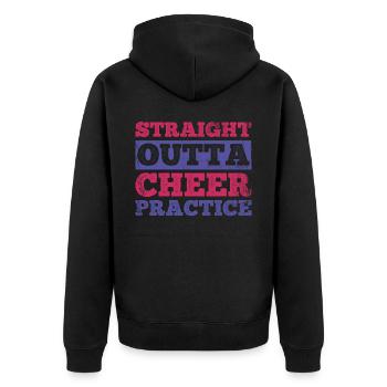 Straight Outta Cheer Practice pour les pom-pom girls - Veste à capuche bio Premium Unisexe - noir - Dos - Nico (187cm)