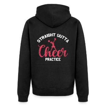 Straight Outta Cheer Practice pour les pom-pom girls - Veste à capuche bio Premium Unisexe - noir - Dos - Nico (187cm)