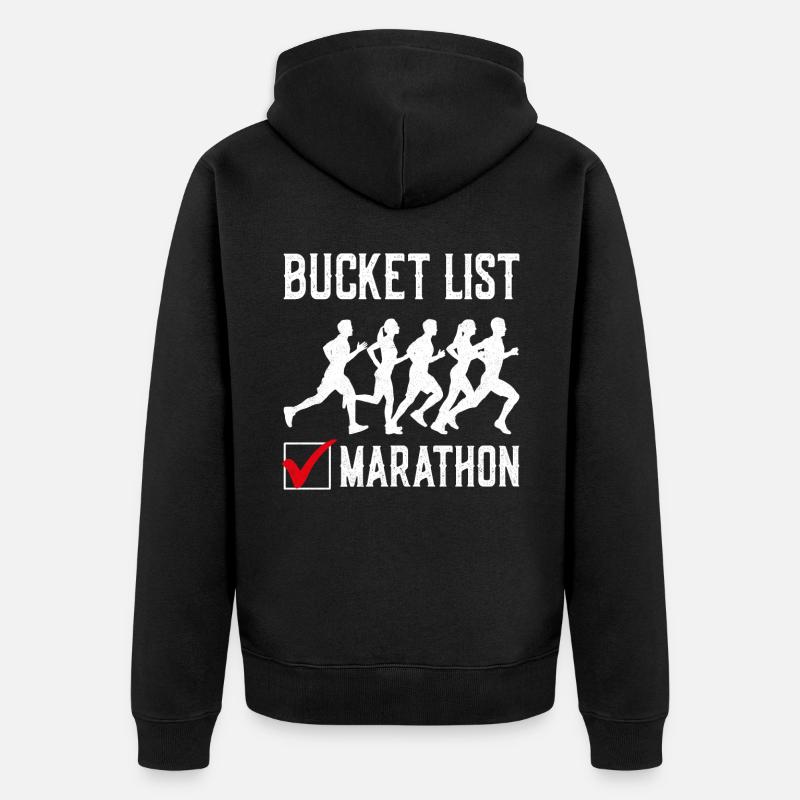 Running Runner Semi-Marathon - Veste à capuche bio Premium Unisexe - noir