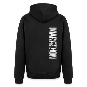 Running Runner Semi-Marathon - Veste à capuche bio Premium Unisexe - noir - Dos - Nico (187cm)
