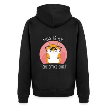 Ceci est ma chemise de bureau à domicile Hamster bureau à domicile - Veste à capuche bio Premium Unisexe - noir - Dos - Nico (187cm)